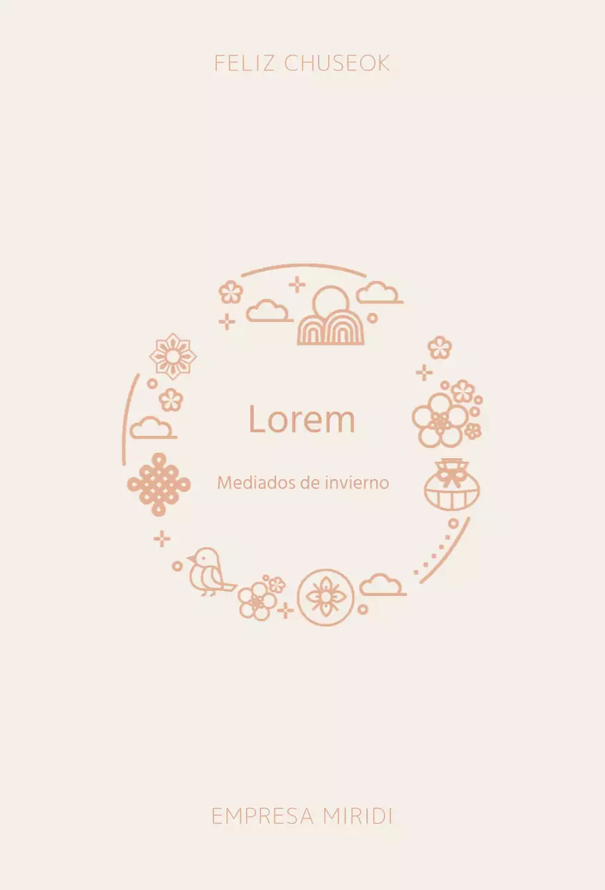 Postal Obon moderna y sencilla