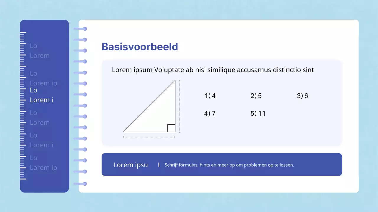 Kitscherige wiskunde leermiddelen in blauw