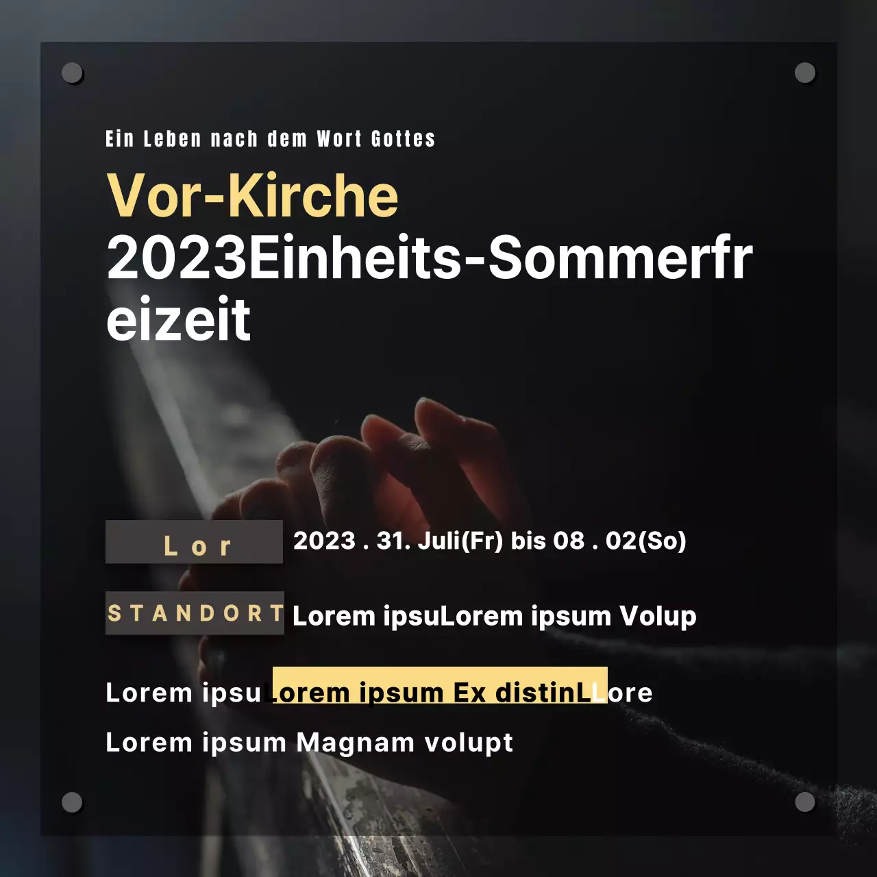 Sommerfrische der Kirche