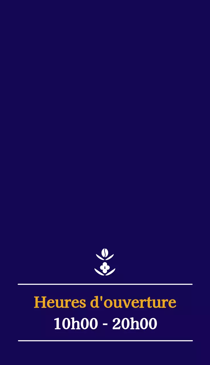 Conception d'un café de classe avec un logo blanc et jaune en forme de haricot