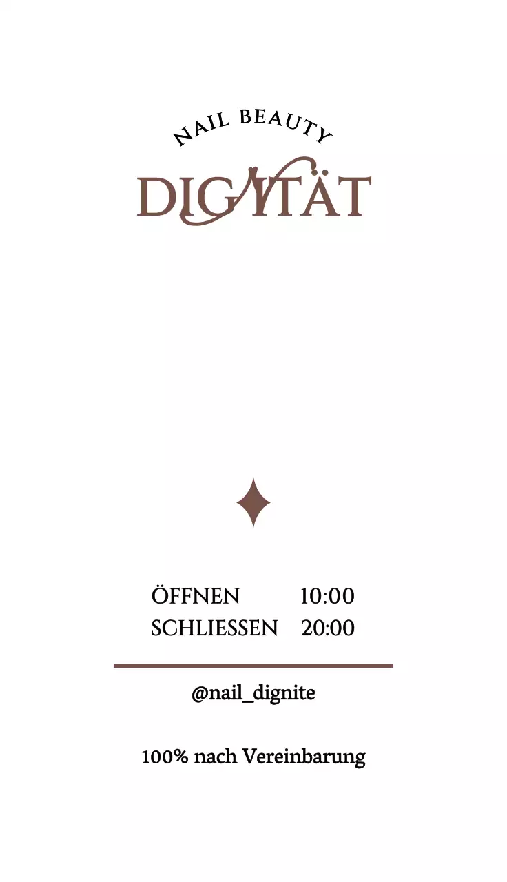 Luxuriöses und einfaches Konzept Nagelstudio Design in braun und schwarz