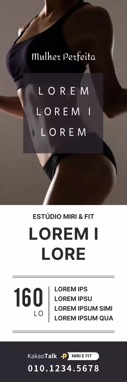 Sobre o pacote de perfil de carroçaria de estilo simples branco e preto