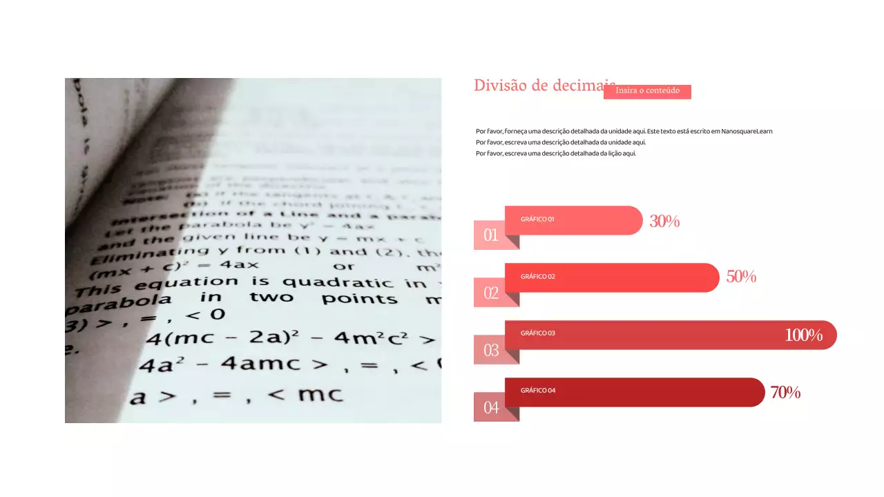 Infografia de gráfico horizontal com conceito vermelho