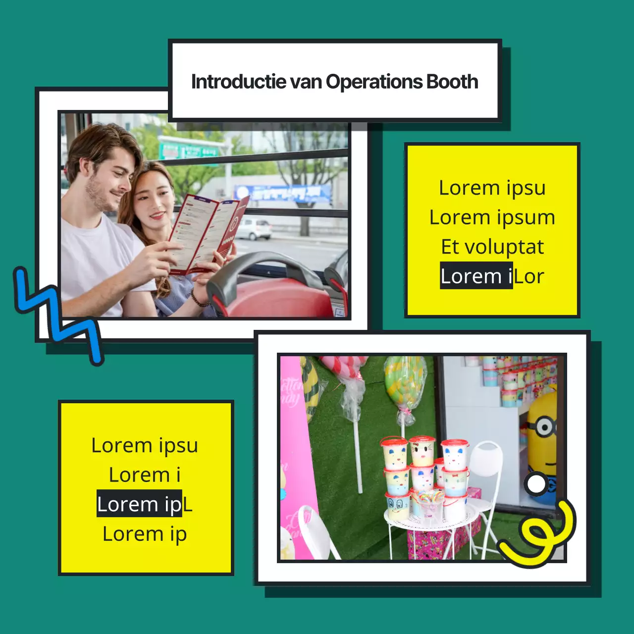 Kleurrijke illustratie in pop-artstijl om een universiteitsfestival te promoten