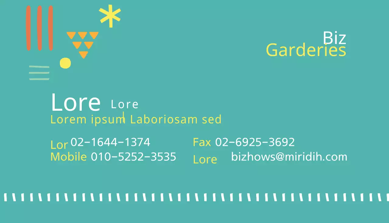 Carte de visite perlée pour enseignant de maternelle