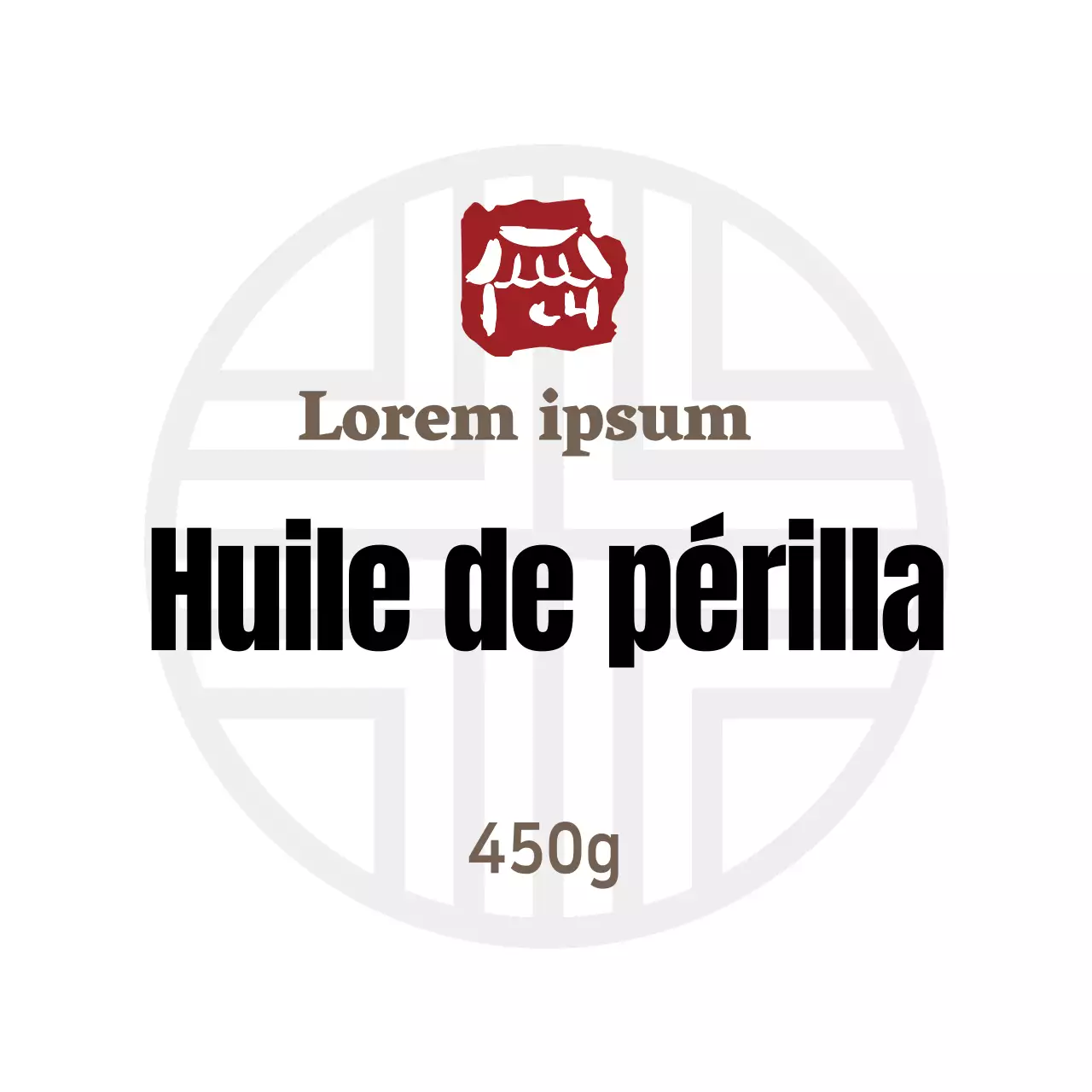 Autocollant d'huile de périlla pour étiquettes simples blanches