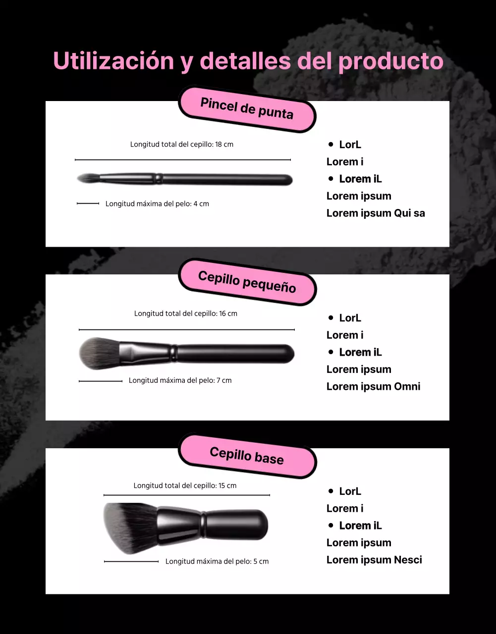 Promover pinceles kitsch sobre fondo rosa