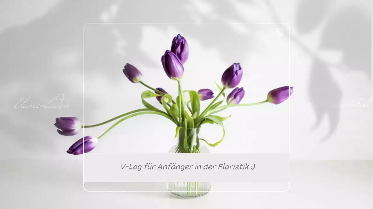 Florist Vlog-Kanal in Grau und Fotorahmen