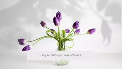Florist Vlog-Kanal in Grau und Fotorahmen