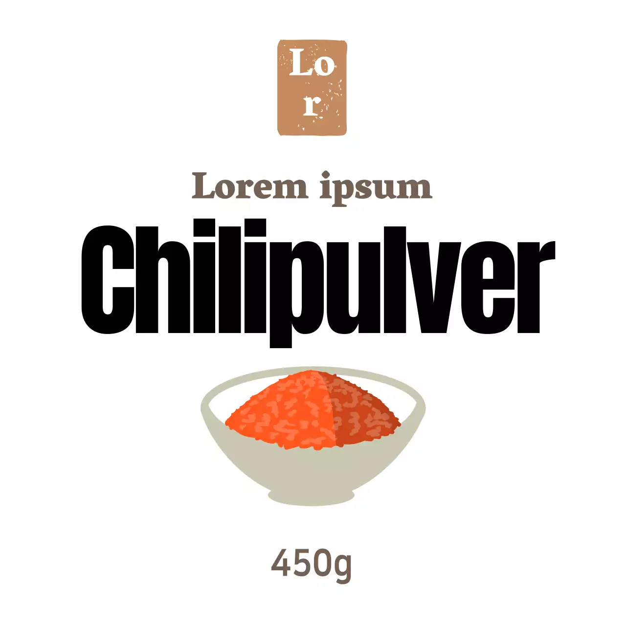 Weiße einfache Delikatessenbeilage Chili-Aufkleber