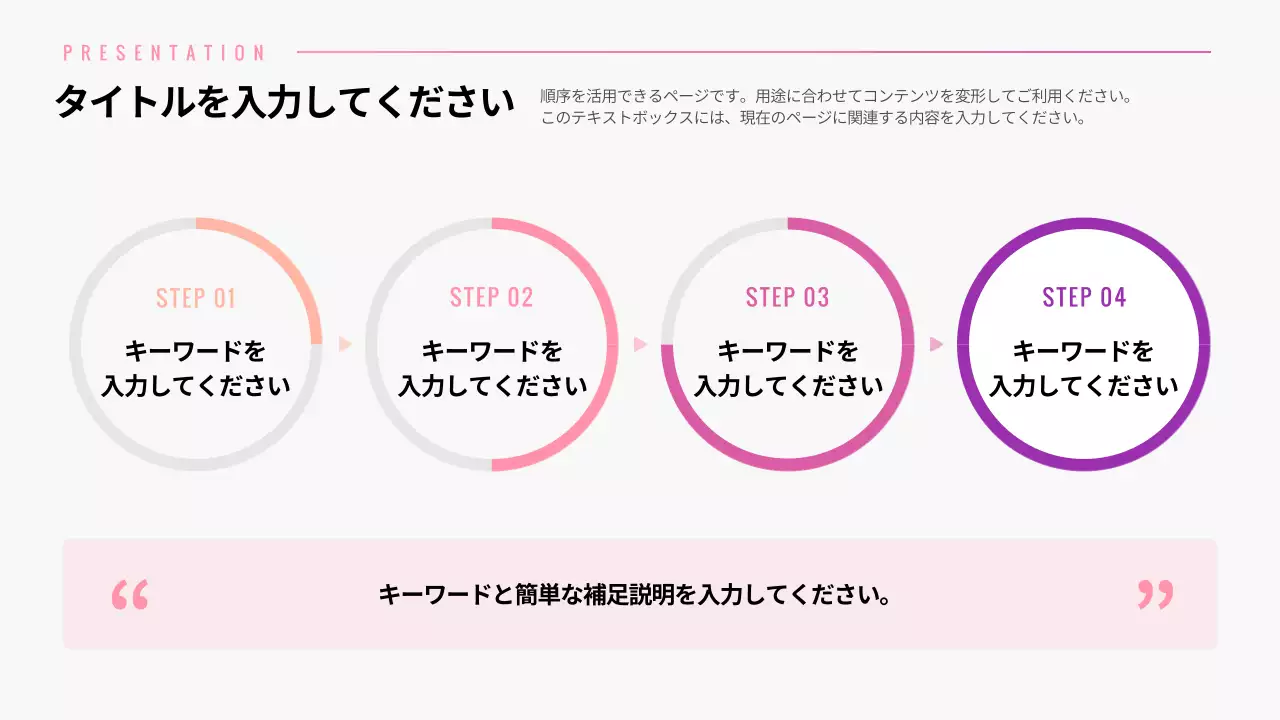 ピンク モダン プレゼンテーション ドキュメント インフォグラフィック