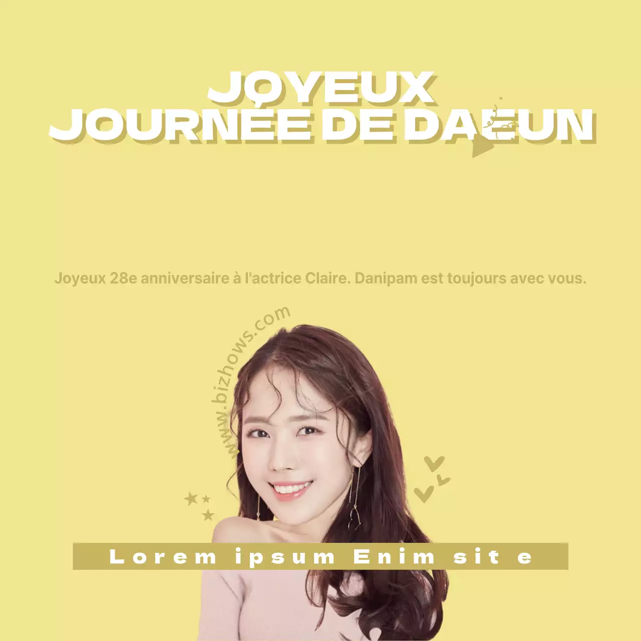 BONNE JOURNÉE DE DAEUN