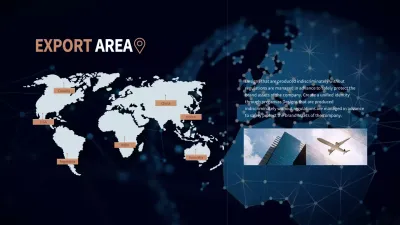 黒 モダン 輸出 企画書 インフォグラフィック