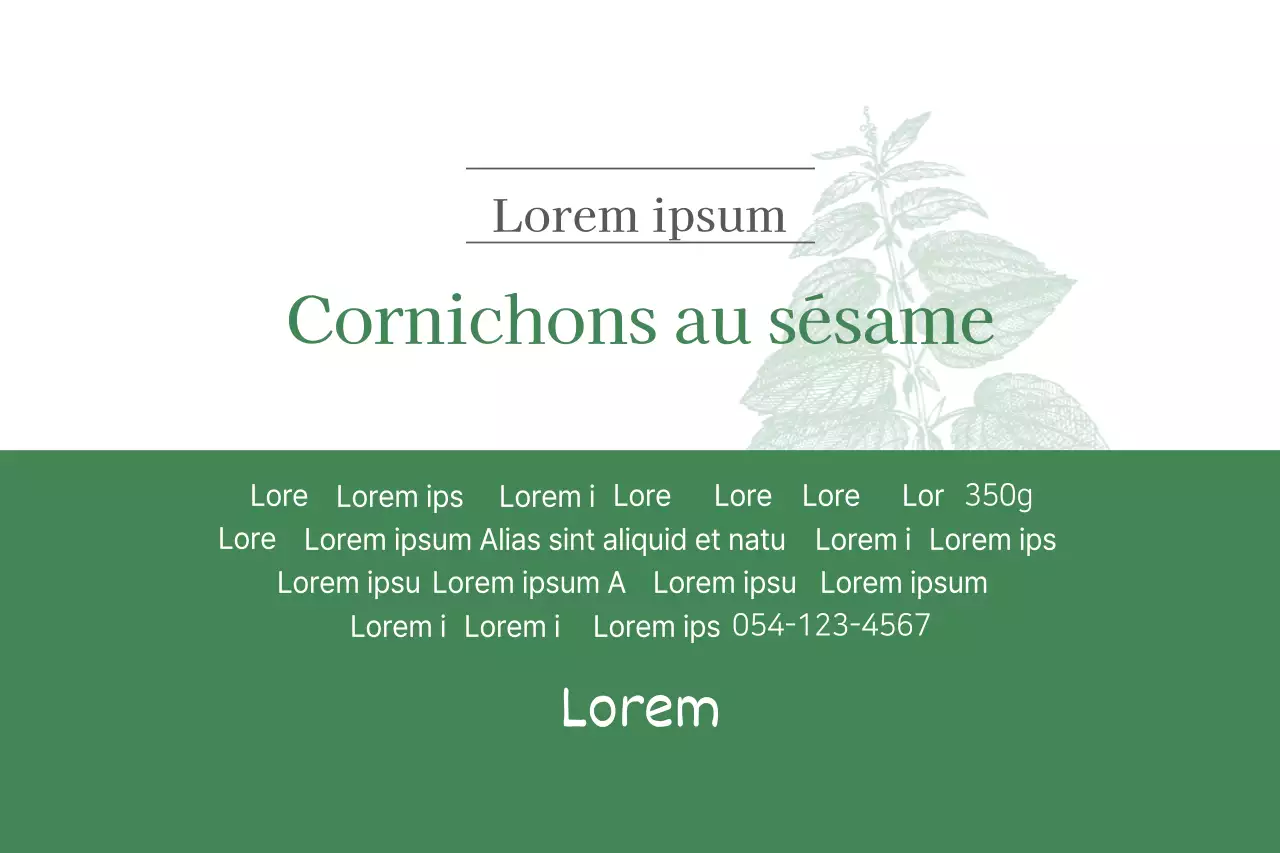 Cornichons à la feuille de sésame