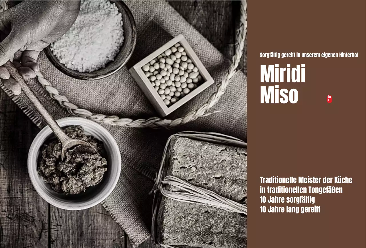 Postkarte der Marke Miso in braun