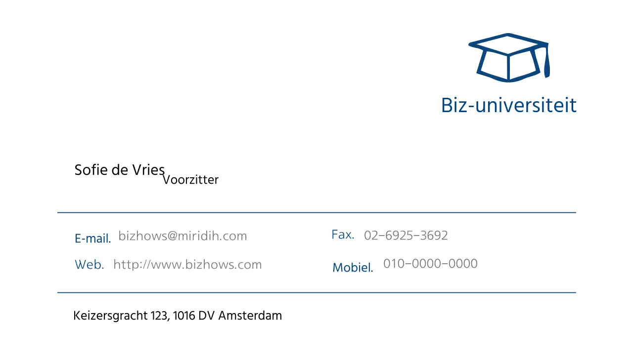 Algemeen visitekaartje