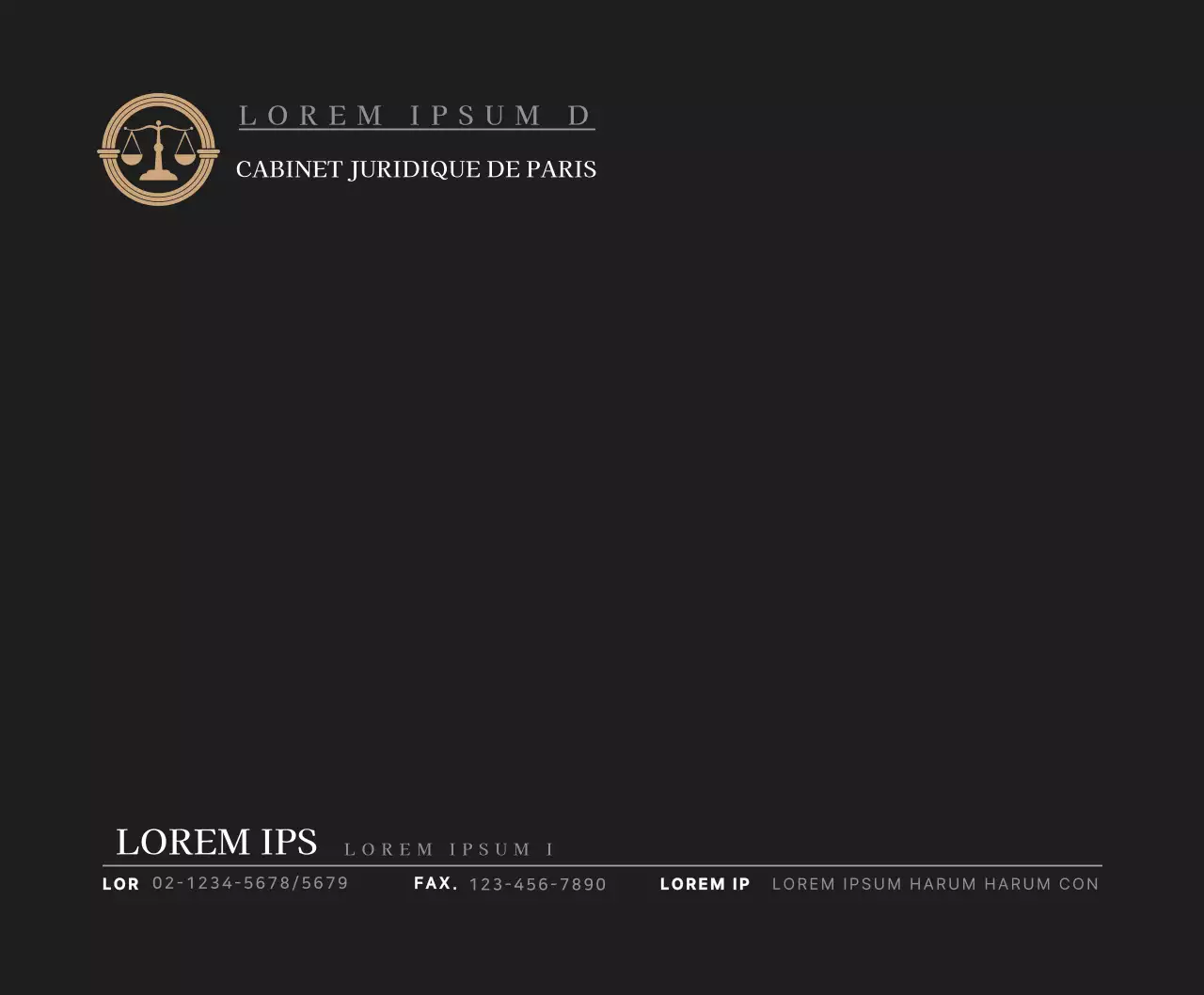 Concept simple en noir et blanc pour promouvoir un cabinet d'avocats