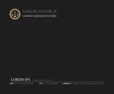 Concept simple en noir et blanc pour promouvoir un cabinet d'avocats