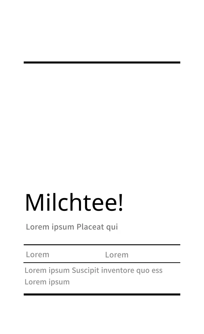 weiße Linie einfaches Lebensmitteletikett