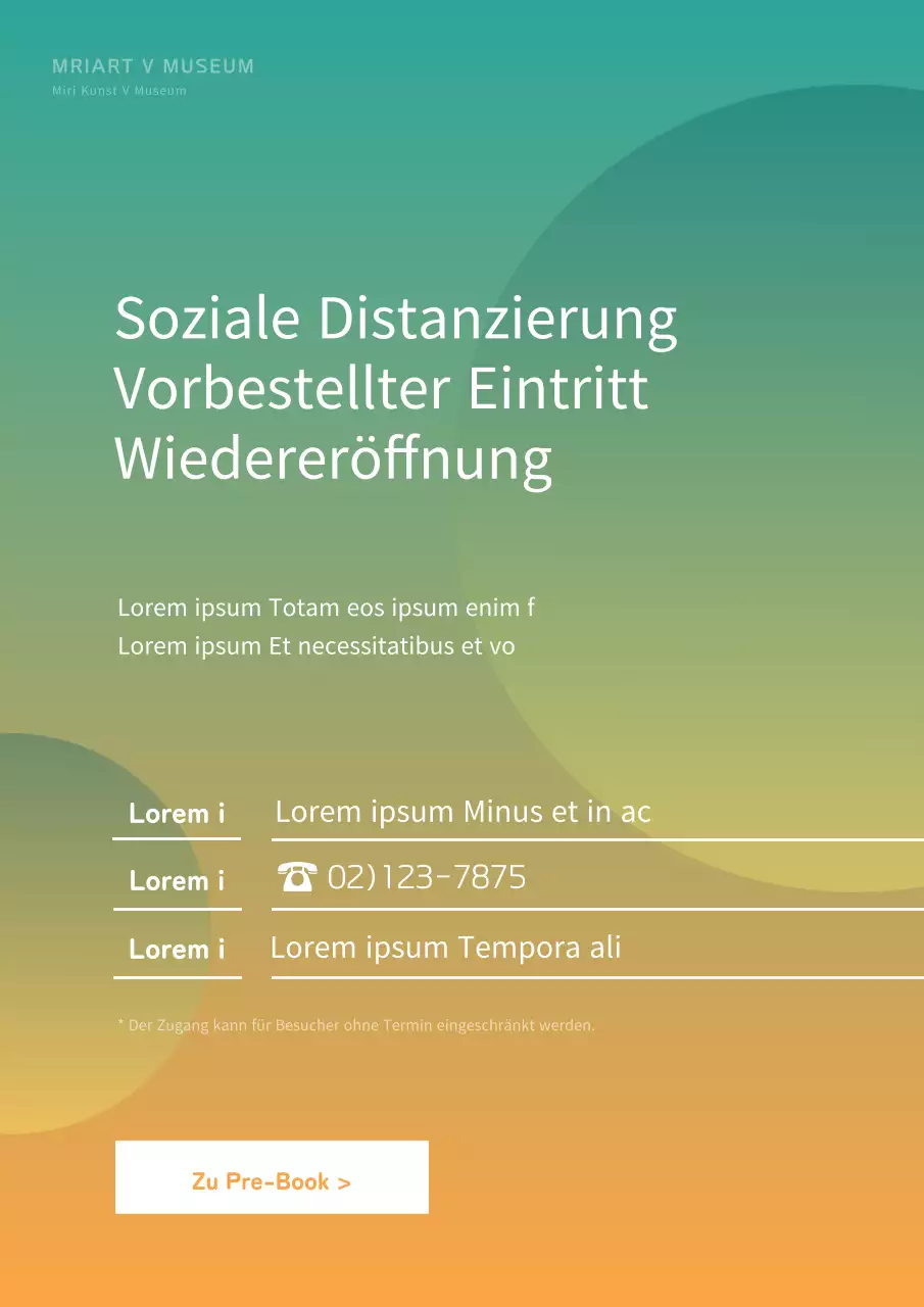 Voranmeldung und Werbung für ein einfaches Gründertreffen mit grünem und braunem Farbverlauf