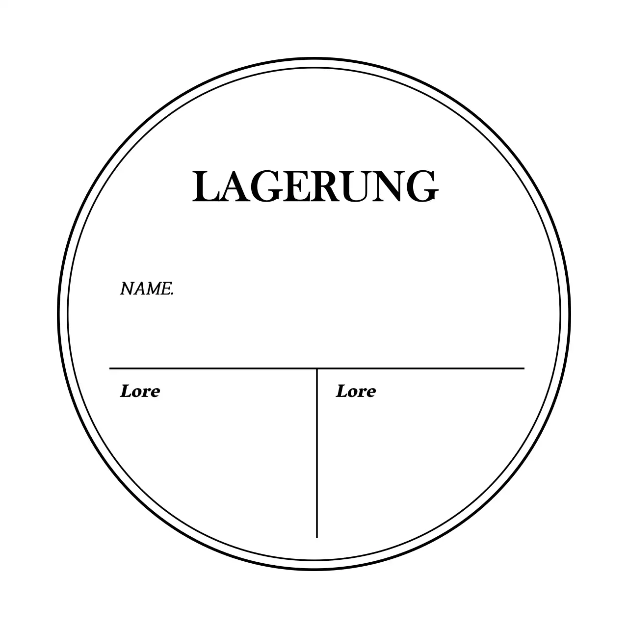 Weißer einfacher Rahmen runde Aufbewahrungsetiketten