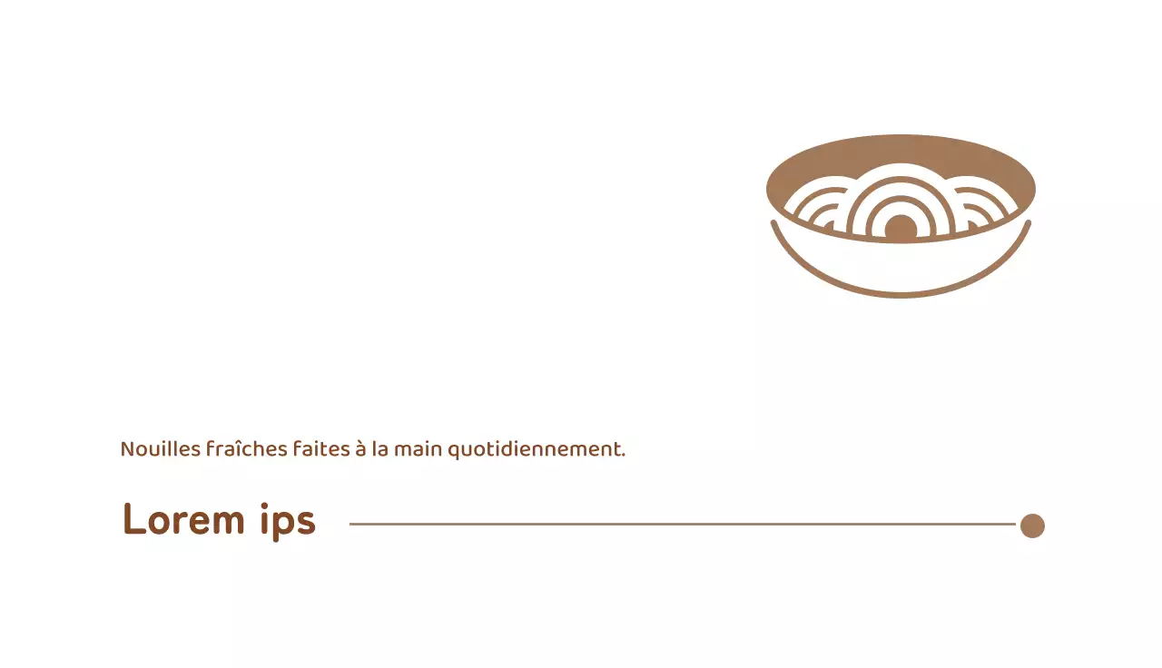 Icône marron Carte de visite simple du restaurant Kalnoodle