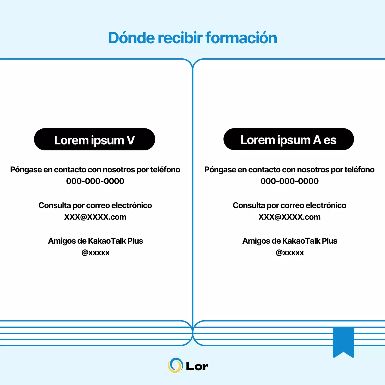 Una sencilla campaña azul y naranja de contratación de becarios emprendedores