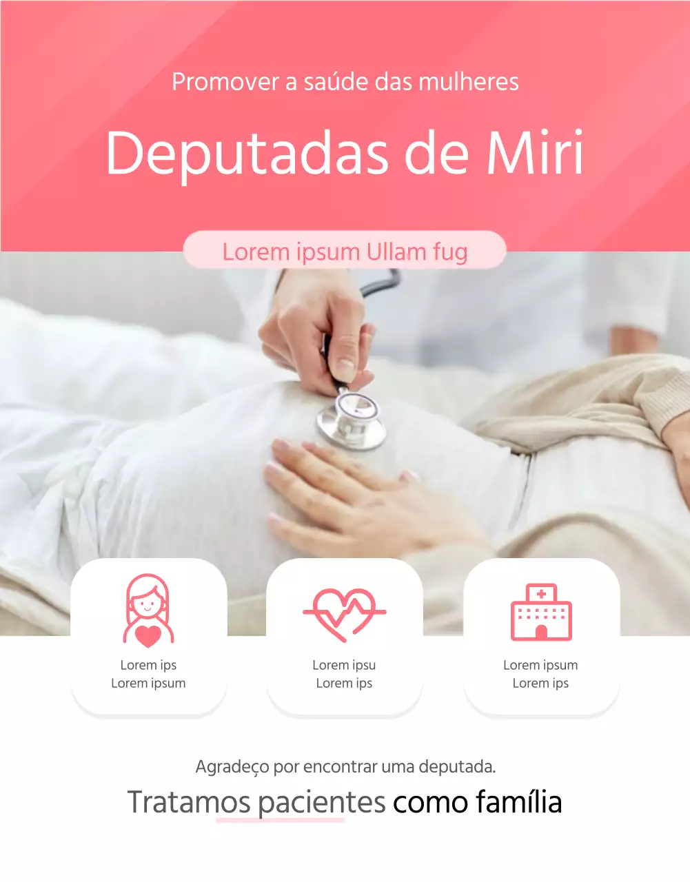 Maternidade de base cor-de-rosa