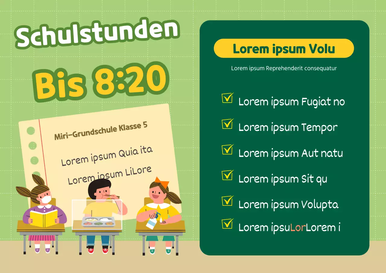 Stundenplan der Schule