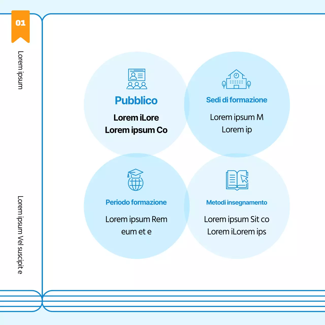 Un semplice pitch di reclutamento blu e arancione per i tirocinanti imprenditoriali