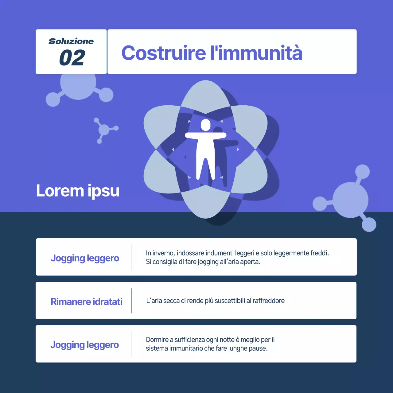 Campagna di prevenzione dell'influenza blu, amichevole e pulita (CardNews)