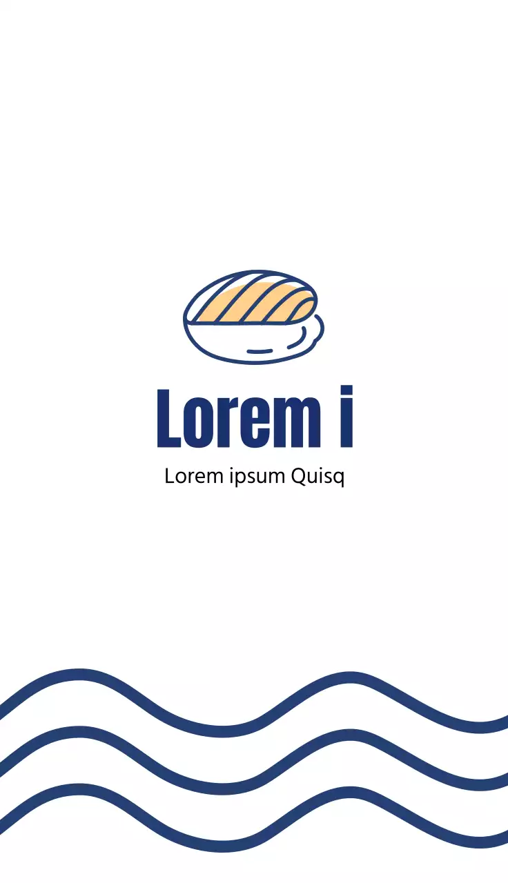 blau illustration einfach restaurant sushi