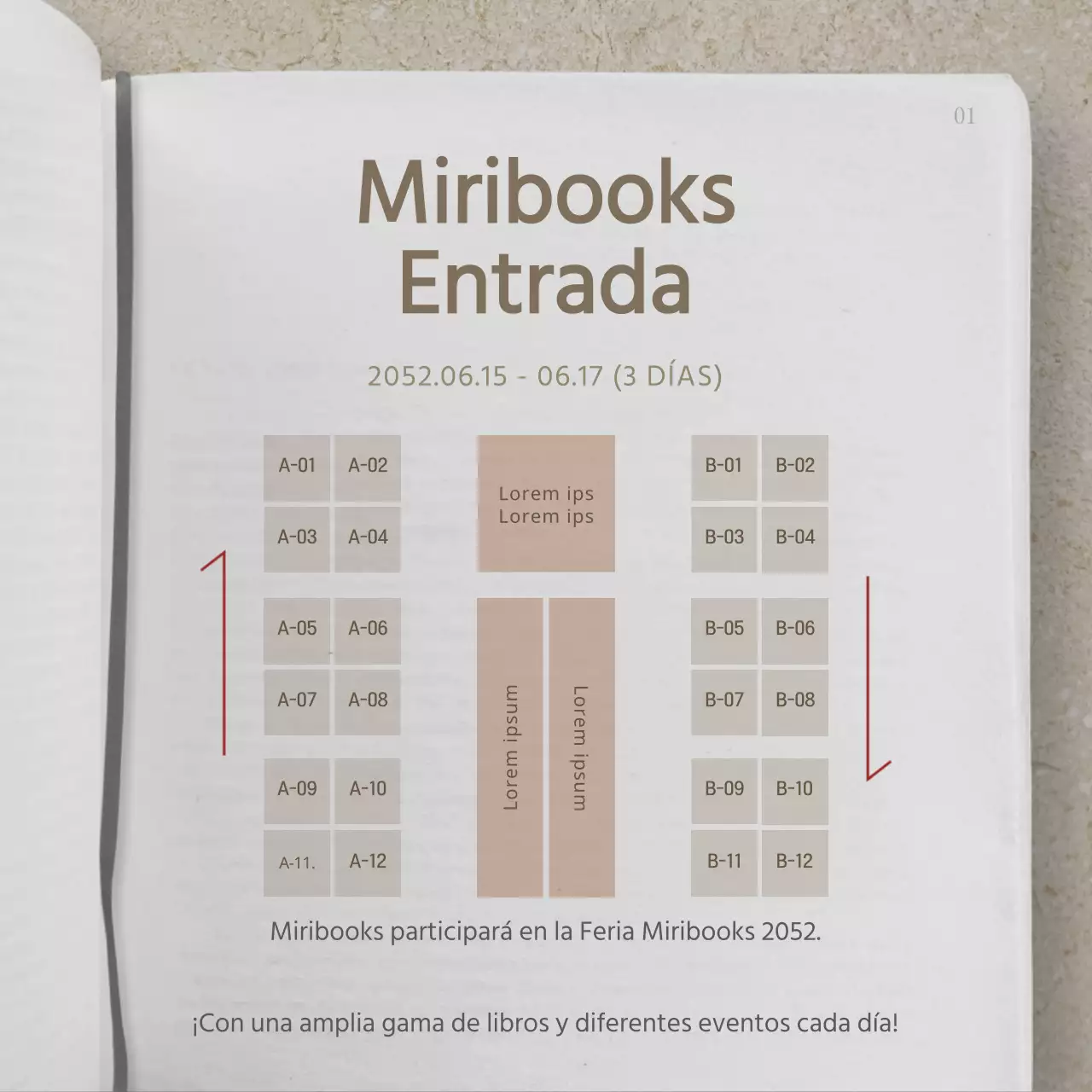 Información sobre la exposición de la Feria del Libro Beige y Negro