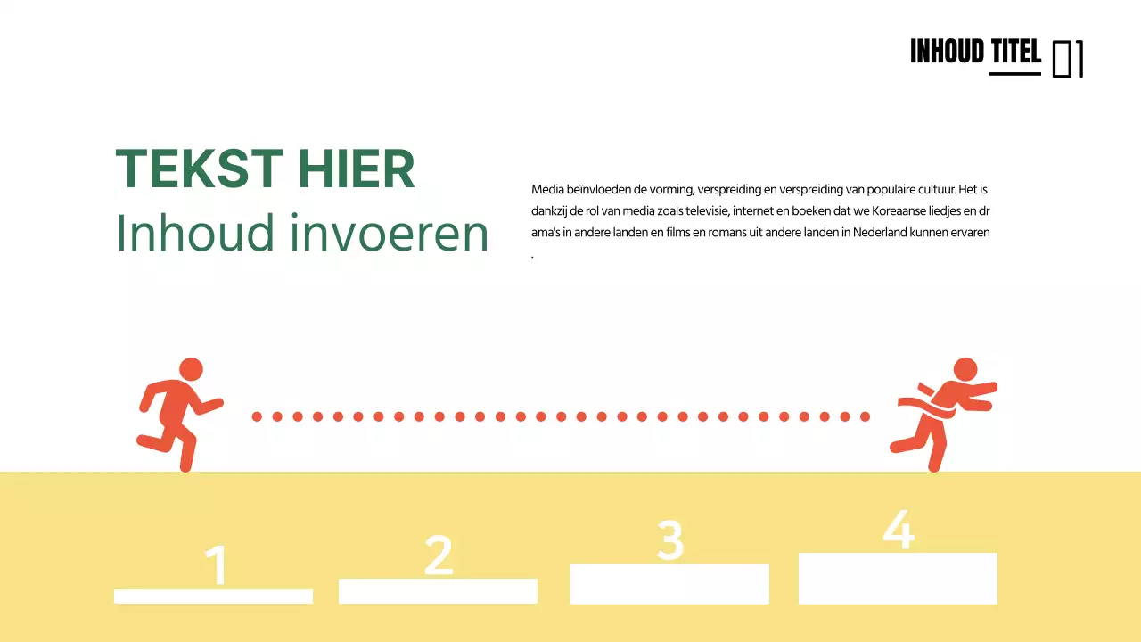 Leuke concepttijdlijn in oranje en geel