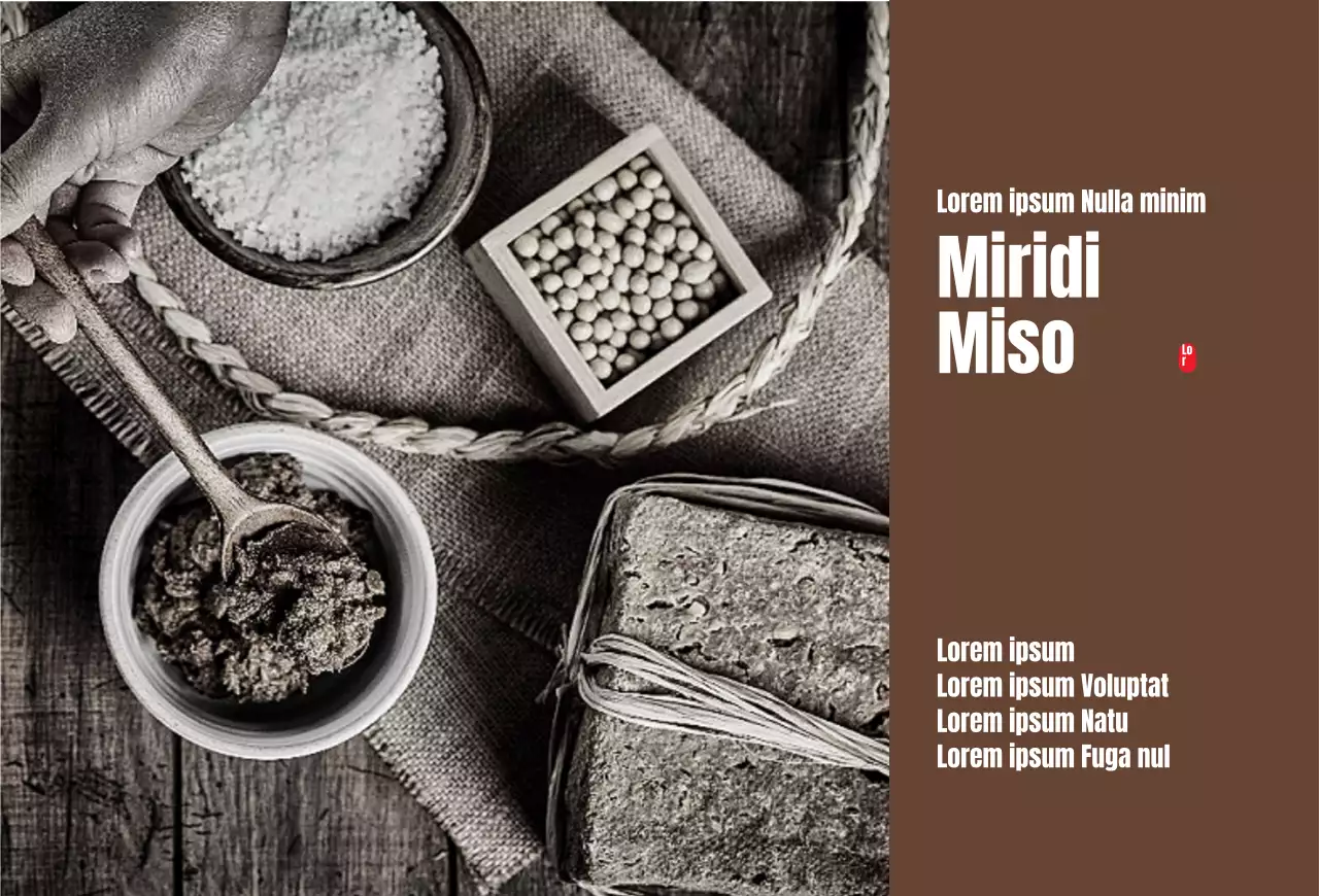 Postal da marca Miso em castanho