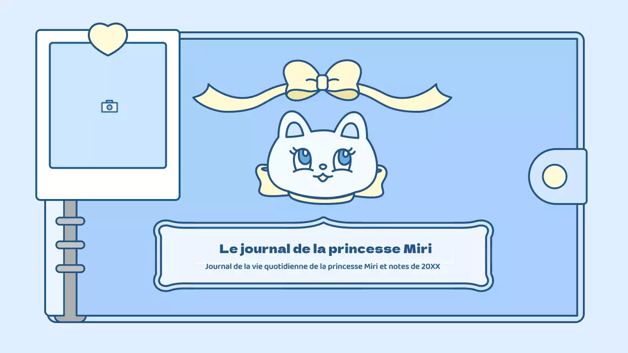 Kit de présentation d'un concept d'agenda mignon en bleu clair et vert