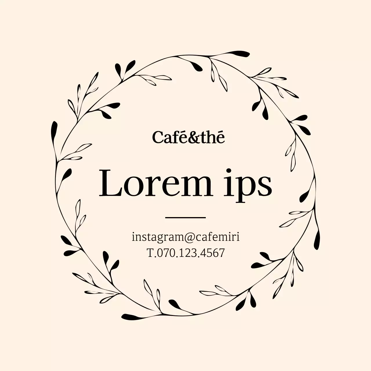 Beige Simple Illustration Cafe