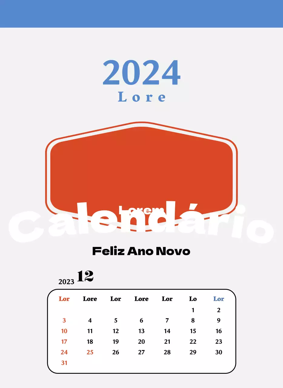 Calendário de memórias com bases para copos retro vermelhas e azuis