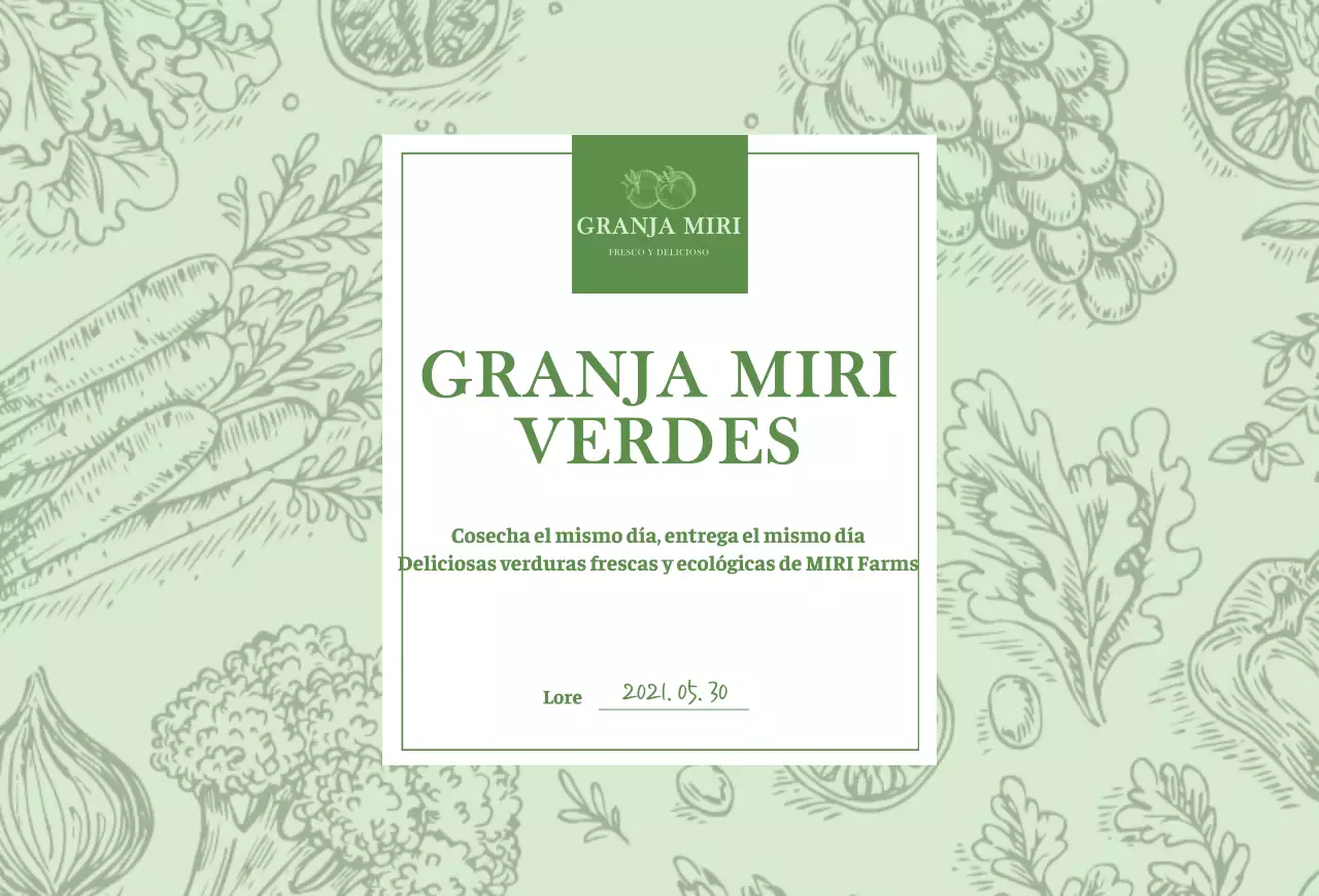 Tarjeta postal que ilustra verduras en chartreuse