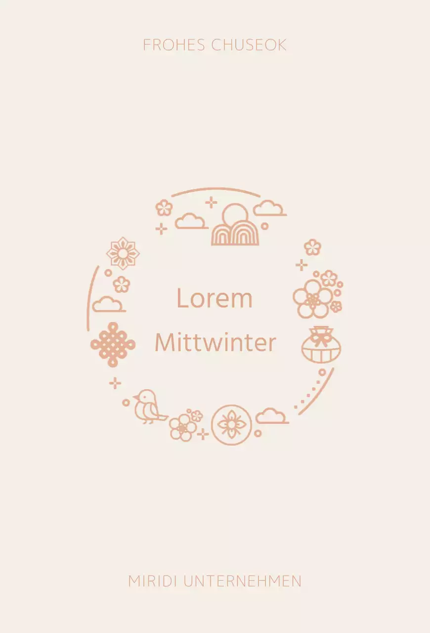 Moderne einfache Obon-Postkarte