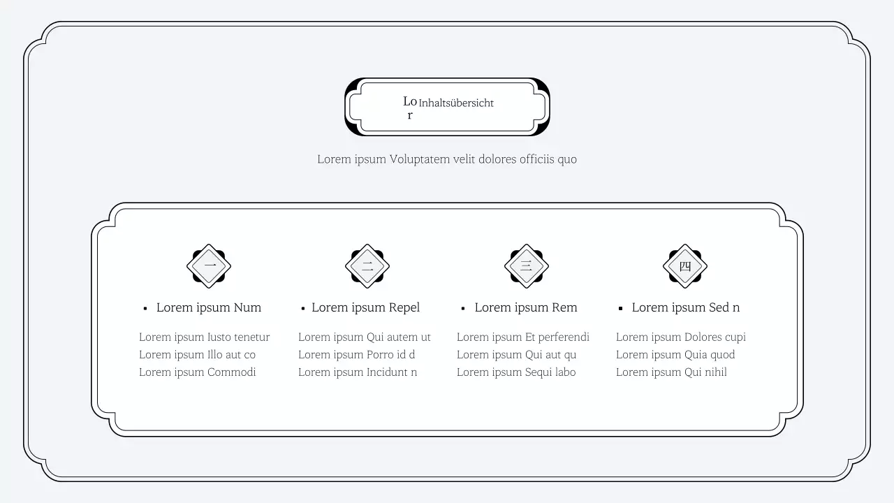 Einfaches Präsentationskit im orientalischen Stil