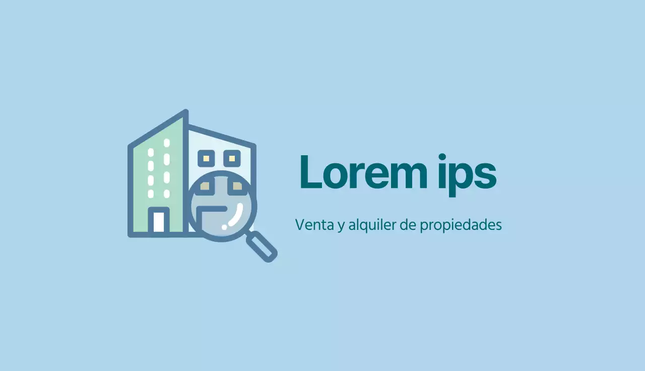 azul ilustración logotipo simple inmobiliaria