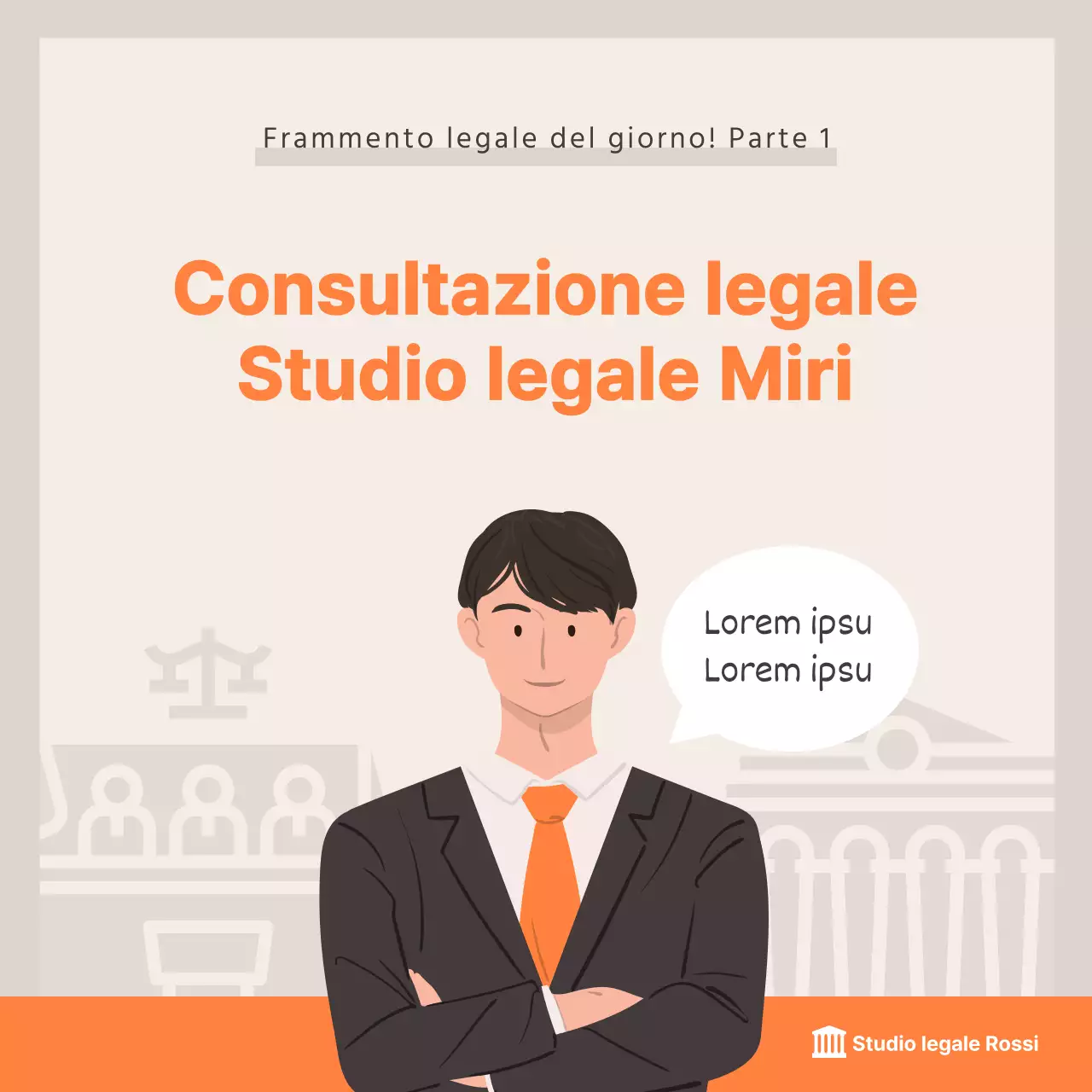 Carta di consulenza legale beige-arancioneNews