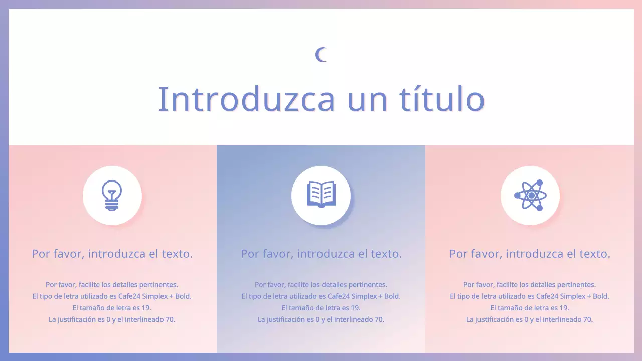 Agenda sencilla en degradado rosa-morado