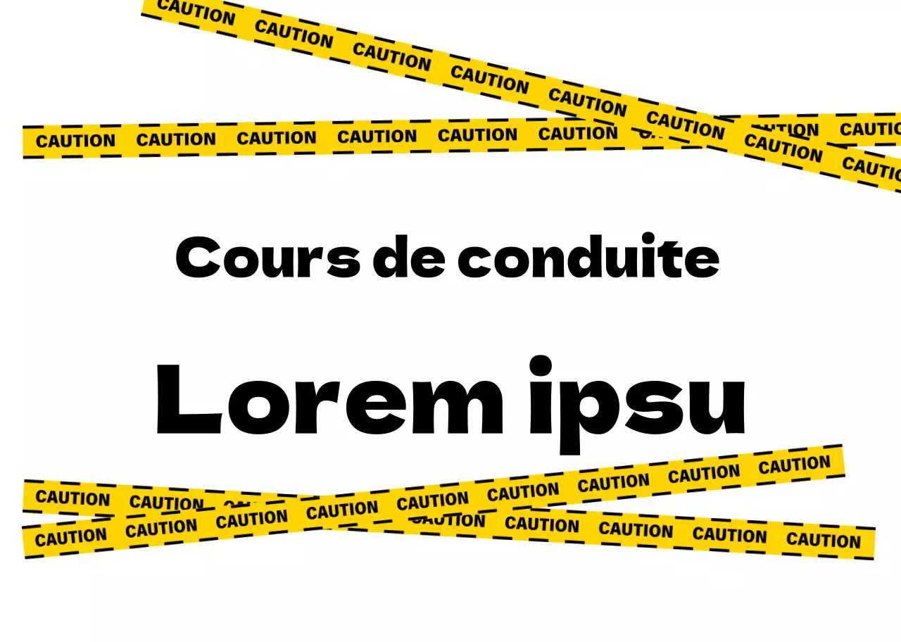 Jaune Noir Instructions de conduite pour débutants faciles à lire