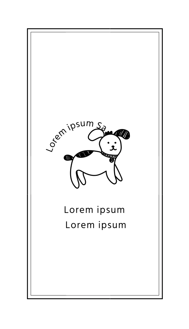 ilustração a preto simples de um cão a fazer a higiene