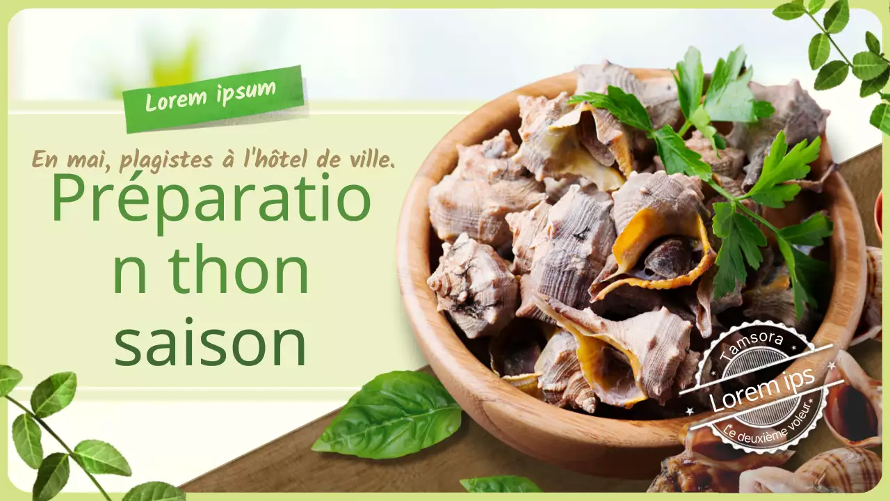 Comment préparer le thon, un fruit de mer de saison de couleur vert clair ?