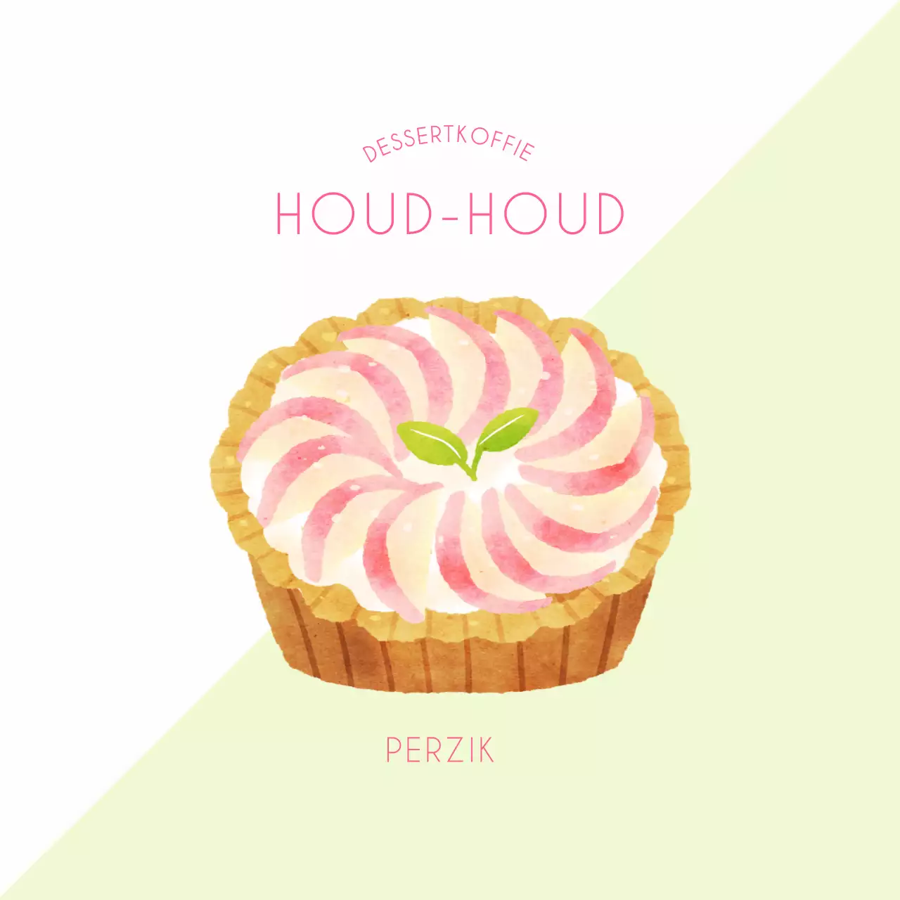 Geïllustreerde Perzik Dessert Sticker