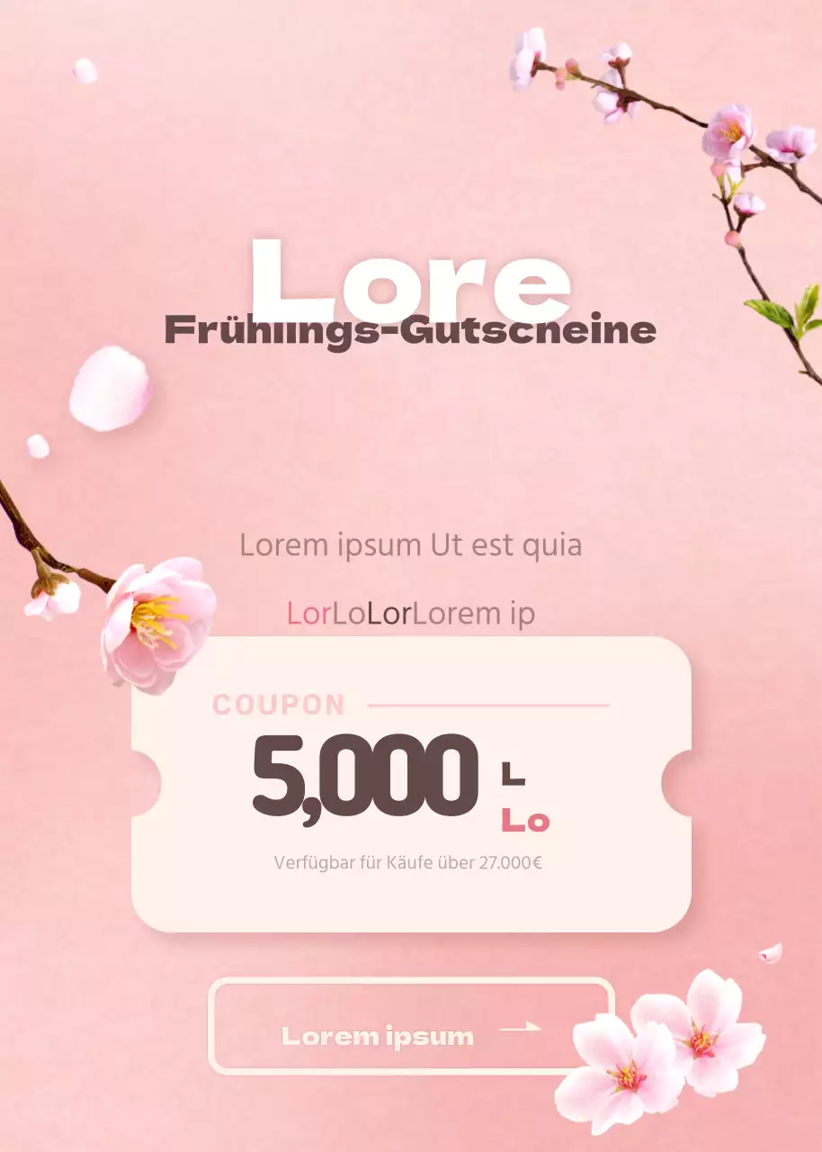 Frühlings-Gutscheine