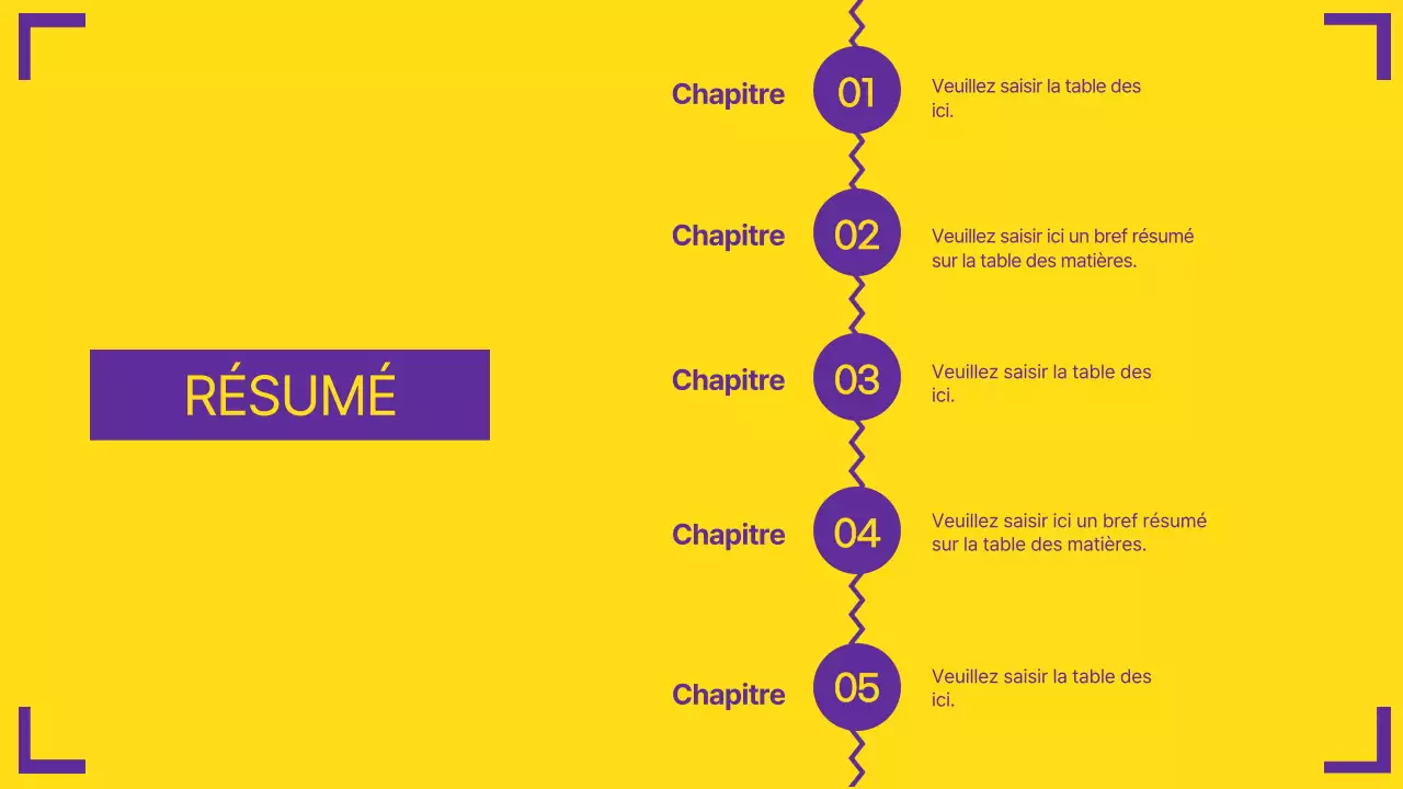 Une présentation forte et nette en jaune et violet